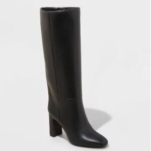 BRAND NEW W/ TAGS Livia stovepipe tall knee high boots. Black. Sz 12. Box incl.